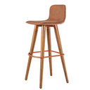 Ver imagem 2 de Banqueta Alta Línea Madeira e Metal Cobre C/ Linho Terracota