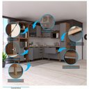 Ver imagem 3 de Cozinha Completa 8pçs Vidro Reflecta Tampos Vanilla-cinza