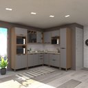 Ver imagem 1 de Cozinha Completa 8pçs Vidro Reflecta Tampos Vanilla-cinza