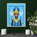 Ver imagem 1 de Quadro Orixá Oxum - Candomblé - 60x48cm:madeira Preta