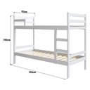 Ver imagem 3 de Beliche de Madeira Maciça para Colchão 88x188cm Multimóveis Cr35272 Branco