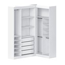 Ver imagem 2 de Closet Casal Modulado Andorra 4 Gavetas 12 Prateleiras Branco - Pnr Móveis