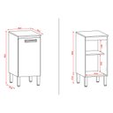 Ver imagem 3 de Balcão de Cozinha Ametista 1 Porta 40 Cm Freijó Supremo - Kits Paraná