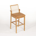 Ver mais imagens de Banqueta Urze Encosto em Tela Indiana Quadrada Cappuccino