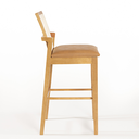 Ver imagem 3 de Banqueta Urze Encosto em Tela Indiana Quadrada Cappuccino