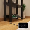 Ver mais imagens de Sapateira para Hall de Entrada ou Quarto com Sapatas Plásticas Nos Pés - Preto