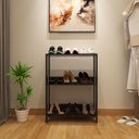 Ver imagem 1 de Sapateira para Hall de Entrada ou Quarto com Sapatas Plásticas Nos Pés - Preto