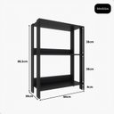 Ver imagem 3 de Sapateira para Hall de Entrada ou Quarto com Sapatas Plásticas Nos Pés - Preto