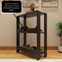 Ver imagem 7 de Sapateira para Hall de Entrada ou Quarto com Sapatas Plásticas Nos Pés - Preto
