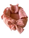 Ver imagem 2 de Kit Ninho Redutor para Berço com Travesseiro Anatômico Rosé + Somente Capa da Almofada de Amamentaçã