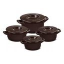 Ver imagem 1 de Jogo de Panelas em Cerâmica Duo+ com 4 Peças Ceraflame Chocolate