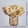 Arranjo Desidratado Exclusivo Aspargo e Bougainvillea + Vaso Wood plantô - 4