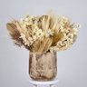 Arranjo Desidratado Exclusivo Aspargo e Bougainvillea + Vaso Wood plantô - 1