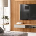 Ver imagem 2 de Painel Ripado Decorativo Sala Quarto 297x250cm Prime L06 Nature Fosco - Mpozenato
