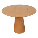 Ver imagem 1 de Mesa de Jantar Cone Redonda 100 Cm Base Madeira Freijó Tampo Freijó Linn Shop Mesa de Jantar Cone Ma
