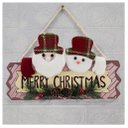 Ver imagem 1 de Enfeite de Porta Natalino Merry Christmas Papai Noel Boneco de Neve