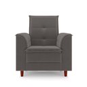 Ver imagem 4 de Poltrona para Sala Confortável Decorativa Isa Suede Cinza