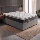 Ver imagem 1 de Cama Box Baú Casal Queen Colchão Espuma D33 Pillow Top Millenium Hellen