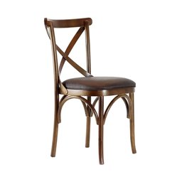 Cadeira de Madeira Curve X - Estofada - Verniz - Native - 4
