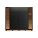 Ver imagem 6 de Guarda Roupa 4 Portas de Correr e 4 Gavetas C/ 2 Vidros Reflecta e Pés Laredo Flex Amêndola/amê