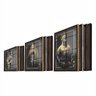 Kit Quadro Decorativo Imperio Dourado com Moldura Marrom e Vidro - 240x120 - 3