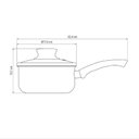 Ver imagem 6 de Panela Tramontina Paris Antiaderente Starflon Max Chumbo com Tampa de Vidro 16 Cm 1,5 L Tramontina