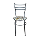 Ver imagem 3 de 2 Cadeiras para Mesa Epoxi Preta Craqueada Assento Floral:floral Orquídea