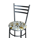 Ver imagem 5 de 2 Cadeiras para Mesa Epoxi Preta Craqueada Assento Floral:floral Orquídea