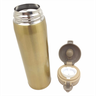 Garrafa Térmica Portátil Aço Inox Quente e Fria Garrafinha Vacuum Dourado 450ml - 2