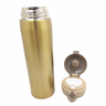 Garrafa Térmica Portátil Aço Inox Quente e Fria Garrafinha Vacuum Dourado 450ml - 6