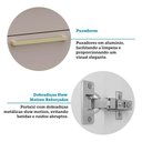 Ver mais imagens de Balcão de Cozinha Pia 120cm 2 Pts e 3 Gav C/ Tampo Elegance Freijó/cinammon/quartzo Bege