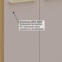 Ver imagem 4 de Balcão de Cozinha Pia 120cm 2 Pts e 3 Gav C/ Tampo Elegance Freijó/cinammon/quartzo Bege