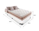 Ver imagem 2 de Cama Box Solteiro 88 Tecido Sintético Branco com Colchão Pillow Angel - Bello Box - Molas Ensacadas