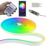 Fita Led Neon Aplicativo Celular Rgb 5 Metros Iluminaçao Decoraçao Ip68 Sala Quarto Mesa Gamer Sanca - 1
