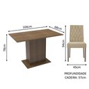 Ver mais imagens de Conjunto Sala de Jantar Mesa Tampo de Madeira 2 Cadeiras Ru