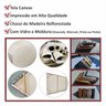 Kit Quadro Decorativo Folhas de Ouro com Moldura Dourada e Vidro - 150x70 - 4