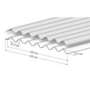 Ver imagem 2 de Telha de Policarbonato Onda Alta Proteção UV Resistente Cristal Transparente 110cm 366cm
