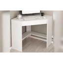 Ver imagem 5 de Mesa de Escritório Canto Me4169 C/ 1 Gaveta Amêndoa - Tecno Mobili