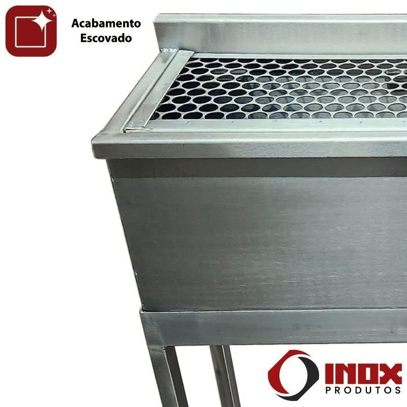 Churrasqueira Inox Classic - Inox 430 - 80x22x90 Cm - 5