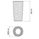 Ver imagem 3 de Kit 4 Vasos Grandes para Plantas Grego Tramontina Alto 65cm em Polietileno Granito Areia Jardim