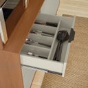 Ver imagem 4 de Armário de Cozinha 7 Portas 3 Gavetas e Adega para 4 Garrafas Viena Jequitibá/areia - Lukaliam