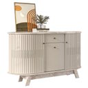 Ver imagem 4 de Aparador para Sala Buffet Monza e Cristaleira Marina Calacata Off White – Madetec