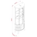 Ver imagem 3 de Aparador para Sala Buffet Monza e Cristaleira Marina Calacata Off White – Madetec