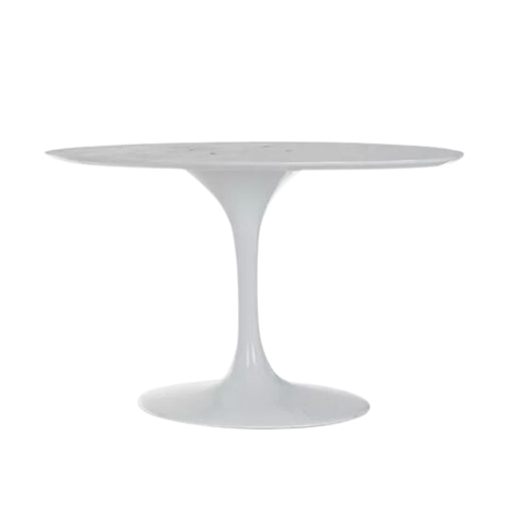 Base de Mesa de Jantar Saarinen Oval Para Tampo de 244x137 Cm Branca Modelar Art Moveis