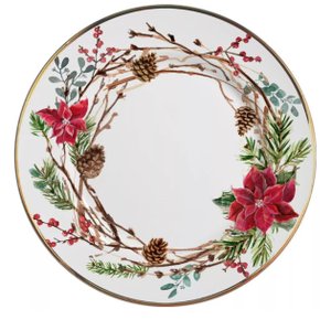 Prato Raso Natal Filetado Linha Guirlanda Alleanza Filetado Guirlanda