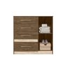 Conjunto Guarda Roupa e Cômoda Seicheles Castanho Wood Avelã - 5