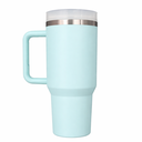 Ver imagem 1 de Copo Térmico Grande 1200 Ml Canudo Parede Dupla - Azul Claro