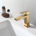 Ver imagem 3 de Torneira Monocomando para Cuba Pia Lavatório Banheiro Bica Baixa Dourado Gold Luxo Metal Premium