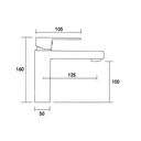 Ver imagem 4 de Torneira Monocomando para Cuba Pia Lavatório Banheiro Bica Baixa Dourado Gold Luxo Metal Premium