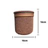 Vaso de Barro Areia Terrilho 16cm:Marrom - 2